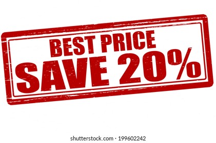 Stamp with text best price inside, vector illustration