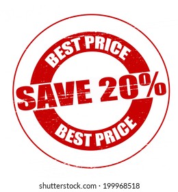 Stamp with text best price inside, vector illustration