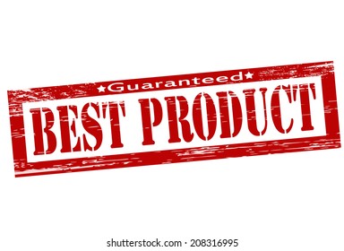 Stamp with text best product inside, vector illustration