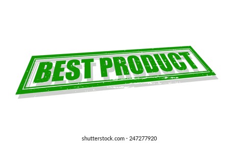 Stamp with text best product inside, vector illustration