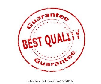 Stamp with text best quality guarantee inside, vector illustration