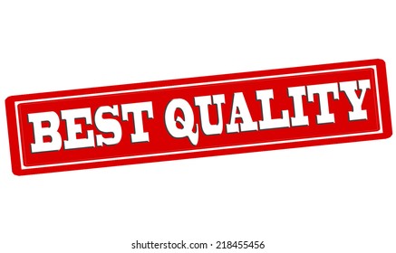 Stamp with text best quality inside, vector illustration