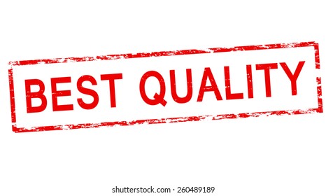 Stamp with text best quality inside, vector illustration