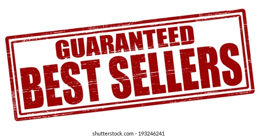 Stamp with text best sellers inside, vector illustration