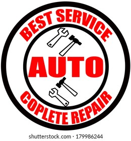 Stamp with text best service inside, vector illustration