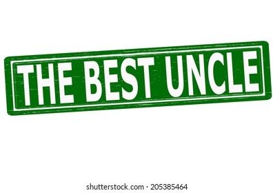 Stamp with text the best uncle inside, vector illustration