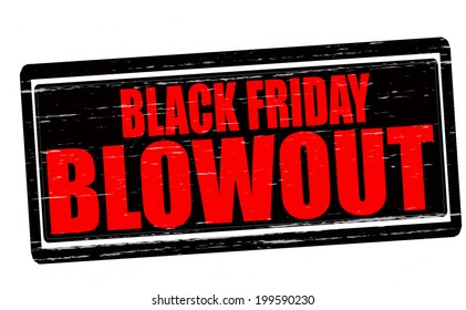 Stamp with text Black Friday blowout inside, vector illustration