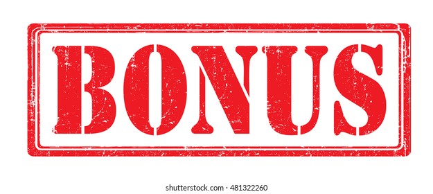stamp with text "bonus" isolated on white background. Vector illustration.