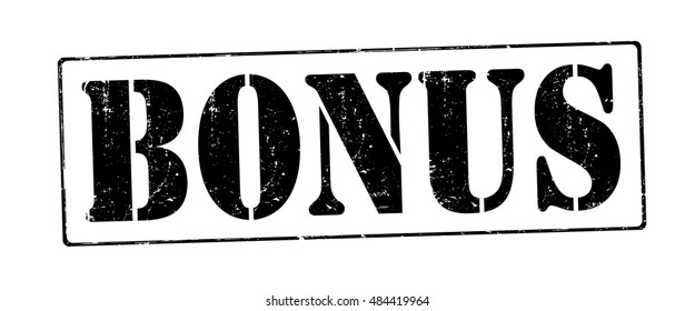stamp with text "bonus" isolated on white background. Vector illustration