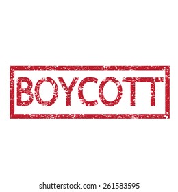 Stamp Text BOYCOTT