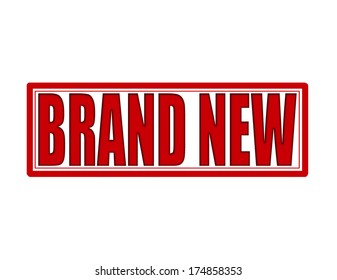Stamp with text brand new inside, vector illustration