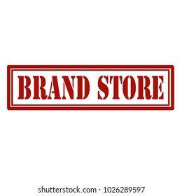 Stamp with text Brand Store,vector illustration