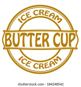 Stamp with text butter cup inside,vector illustration
