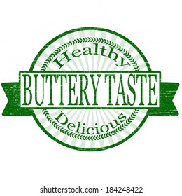 Stamp with text buttery taste inside,vector illustration