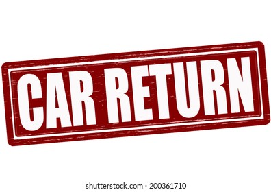 Stamp with text car return inside, vector illustration