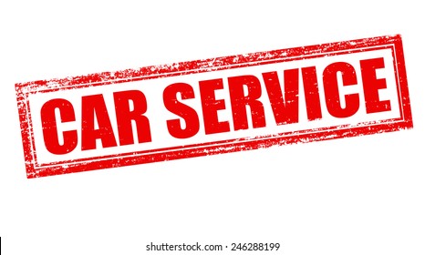Stamp with text car service inside, vector illustration