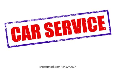 Stamp with text car service inside, vector illustration