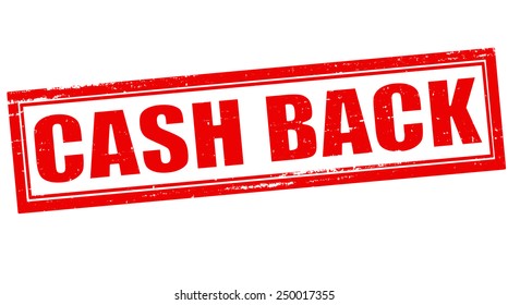 Stamp with text cash back inside, vector illustration