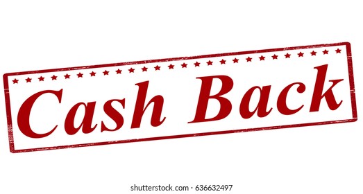 Stamp with text cash back inside, vector illustration