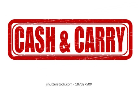 Stamp With Text Cash And Carry Inside,vector Illustration