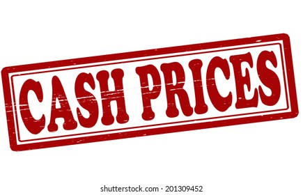 Stamp with text cash prices inside, vector illustration