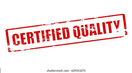 Stamp with text certified quality inside, vector illustration