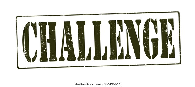 stamp with text "challenge" isolated on white background. Vector illustration