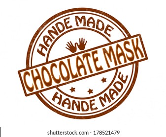 Stamp with text chocolate mask inside,vector illustration