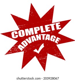 Stamp with text complete advantage inside, vector illustration