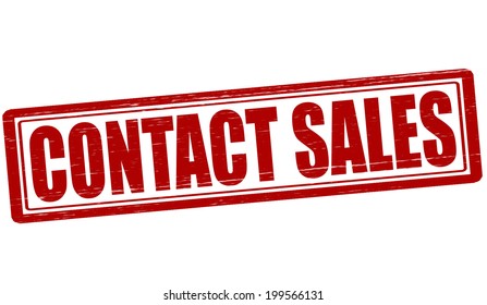 Stamp with text contact sale inside, vector illustration