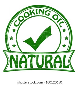 Stamp with text cooking oil inside, vector illustration
