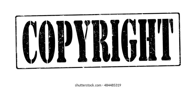 stamp with text "copyright" isolated on white background. Vector illustration