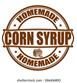 Stamp with text corn syrup inside, vector illustration