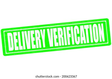 Stamp with text delivery verification inside,vector illustration