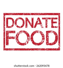 Stamp text DONATE FOOD