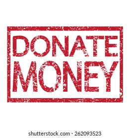 Stamp text DONATE MONEY