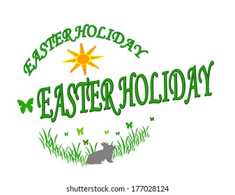 Stamp with text Easter holiday inside,vector illustration