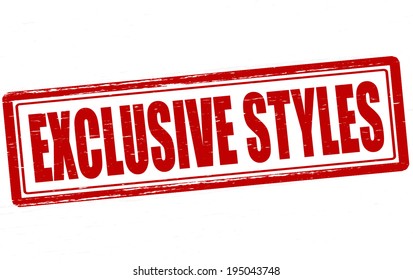 Stamp with text exclusive styles inside, vector illustration