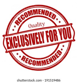 Stamp with text exclusively for you inside, vector illustration