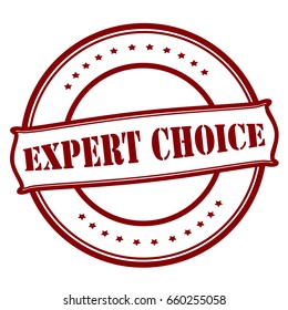 Stamp with text expert choice inside, vector illustration