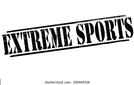 Stamp with text extreme sports inside, vector illustration