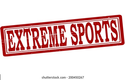 Stamp with text extreme sports inside, vector illustration