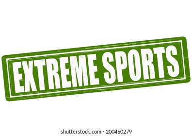 Stamp with text extreme sports inside, vector illustration