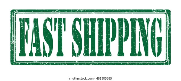 stamp with text "fast shipping" isolated on white background. Vector illustration.