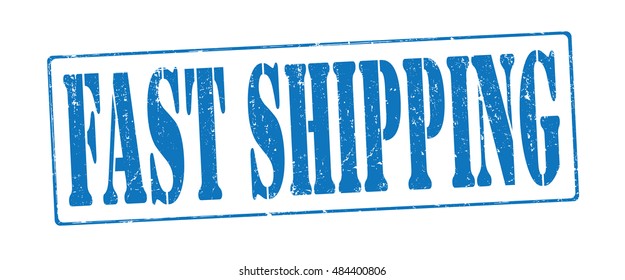 stamp with text "fast shipping" isolated on white background. Vector illustration