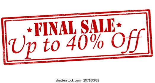 Stamp with text final sale inside, vector illustration
