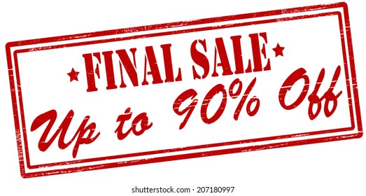 Stamp with text final sale inside, vector illustration
