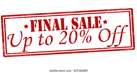 Stamp with text final sale inside, vector illustration