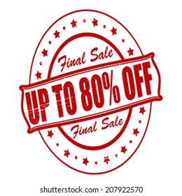 Stamp with text final sale inside, vector illustration