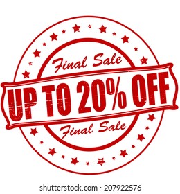 Stamp with text final sale inside, vector illustration